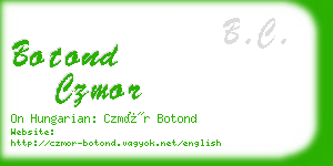 botond czmor business card